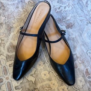 Rileyriver Black Leather Handmade Women's Shoes